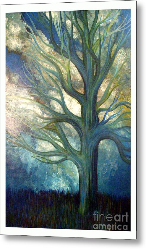 Tree Metal Print featuring the painting Brisk by Monica Furlow