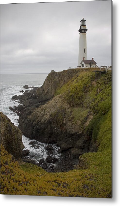 Beach Metal Print featuring the photograph Pigeon Point Lighthouse #1 by Mike Irwin