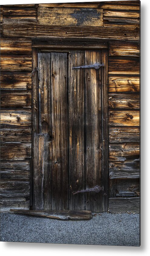 Wood Metal Print featuring the photograph The Door #1 by Nick Shirghio