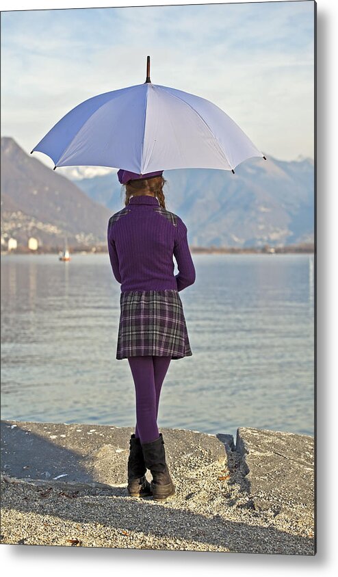 Girls Metal Print featuring the photograph Girl with umbrella #2 by Joana Kruse