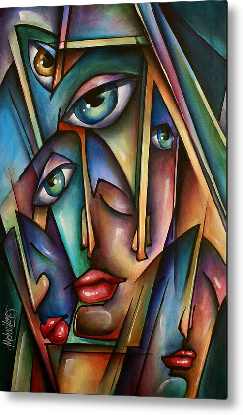 Urban Expressions Metal Print featuring the painting Urban Expressions #2 by Michael Lang