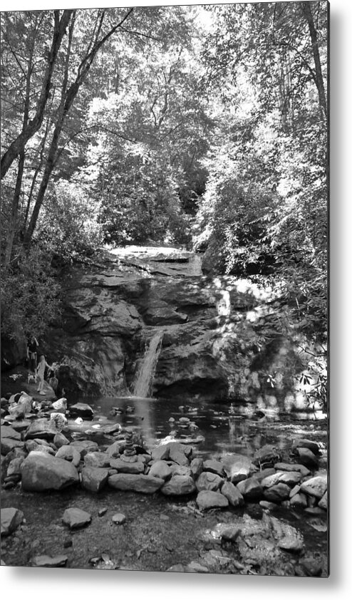 North Carolina Places Metal Print featuring the photograph Set Rock Creek Falls #2 by Joel Deutsch