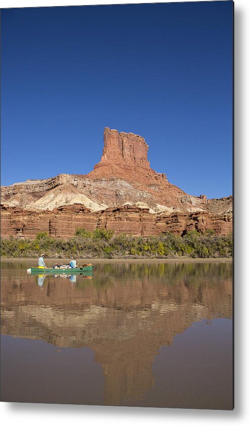 Arid Metal Print featuring the photograph A Butte along the Green River by Tim Grams