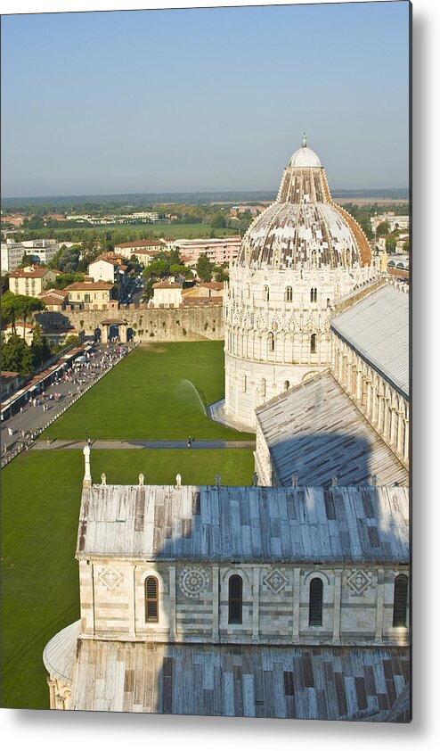 Leaning Tower Metal Print featuring the photograph A View from the Bell Tower of Pisa by Richard Henne