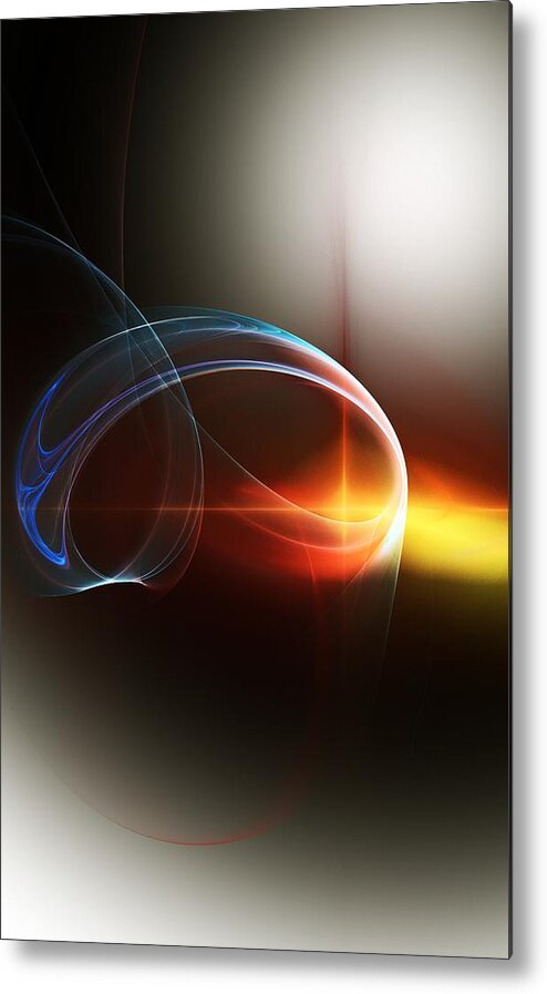 Fine Art Metal Print featuring the digital art Abstract 101311C by David Lane