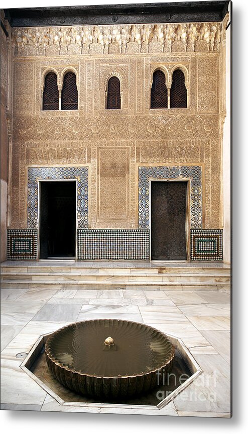 Alhambra Metal Print featuring the photograph Alhambra inner courtyard by Jane Rix
