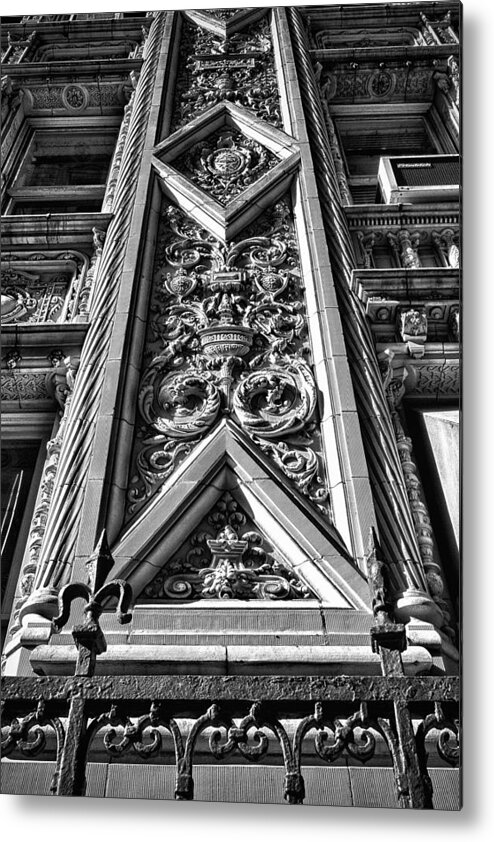 Black Russian Metal Print featuring the photograph Alwyn Court Building Detail 6 by Val Black Russian Tourchin