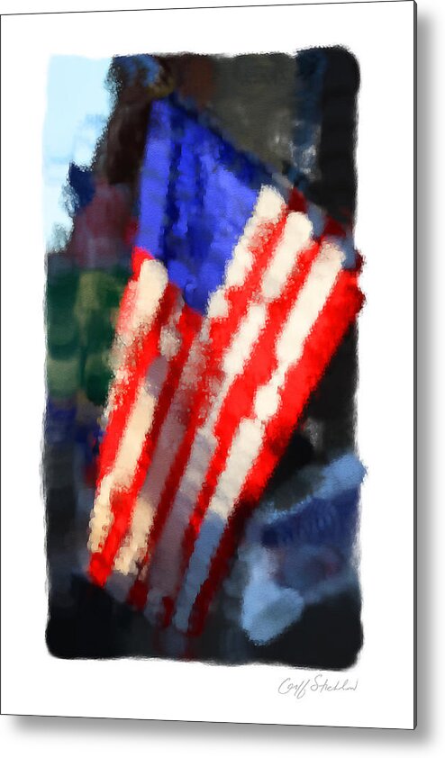 United States Flag Lake Mills Legion Post Metal Print featuring the digital art American Legion Flag by Geoff Strehlow