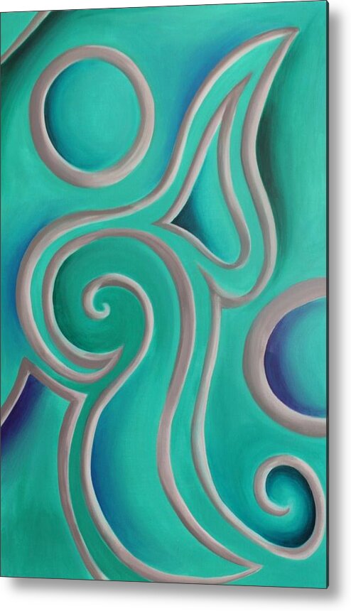 Contemporary Canvas Prints Metal Print featuring the painting Angel Flow by Reina Cottier