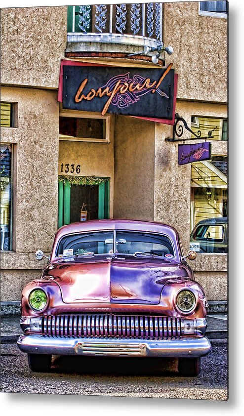 Florence Oregon Metal Print featuring the photograph Antique Car by Carol Leigh