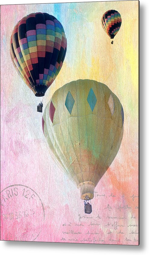 Hot Air Balloon Flight Metal Print featuring the photograph Balloon Flight by James Bethanis