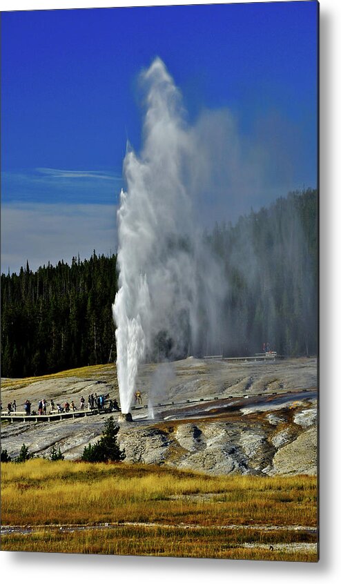 Beehive Geyser Metal Print featuring the photograph Beehive Geyser by Greg Norrell