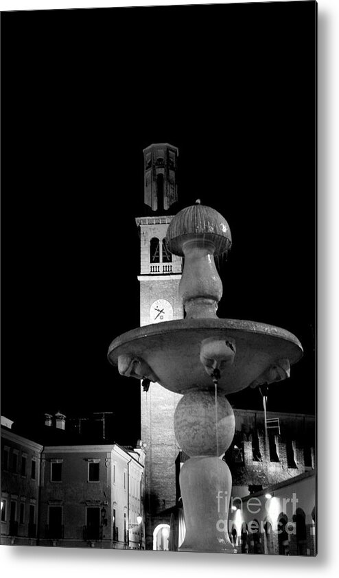 Bell Tower Metal Print featuring the photograph Behind the Strange Fountain by Donato Iannuzzi
