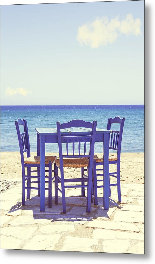 Chair Metal Print featuring the photograph Blue by Joana Kruse