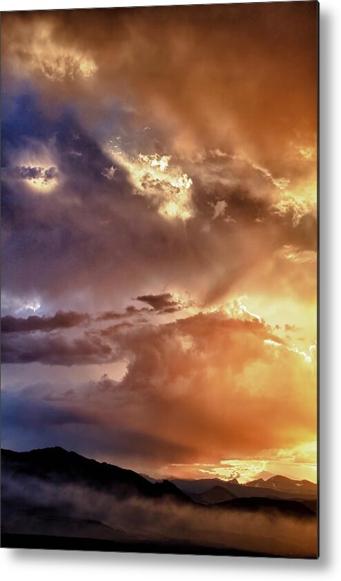 Flagstaff Fire Metal Print featuring the photograph Boulder Colorado Smoky Sunset by James BO Insogna