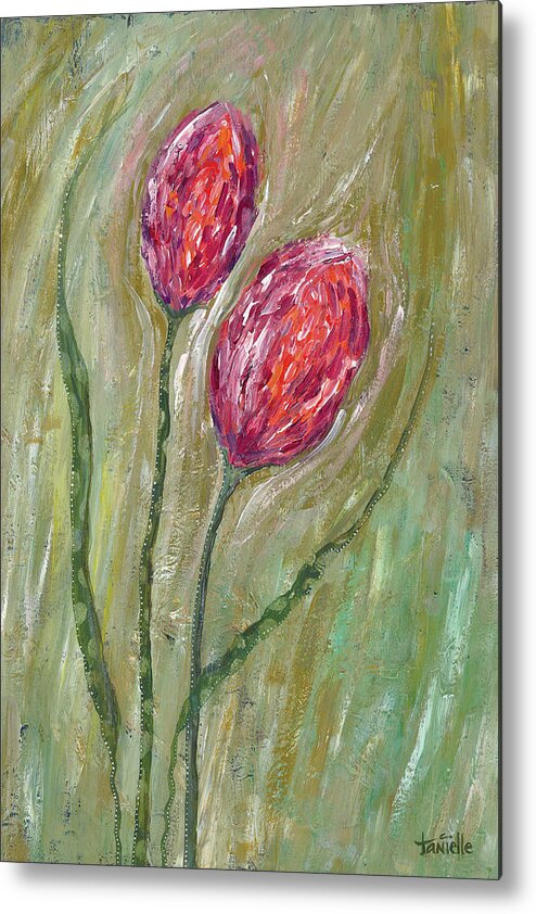 Floral Metal Print featuring the painting Breath of Fresh Air by Tanielle Childers