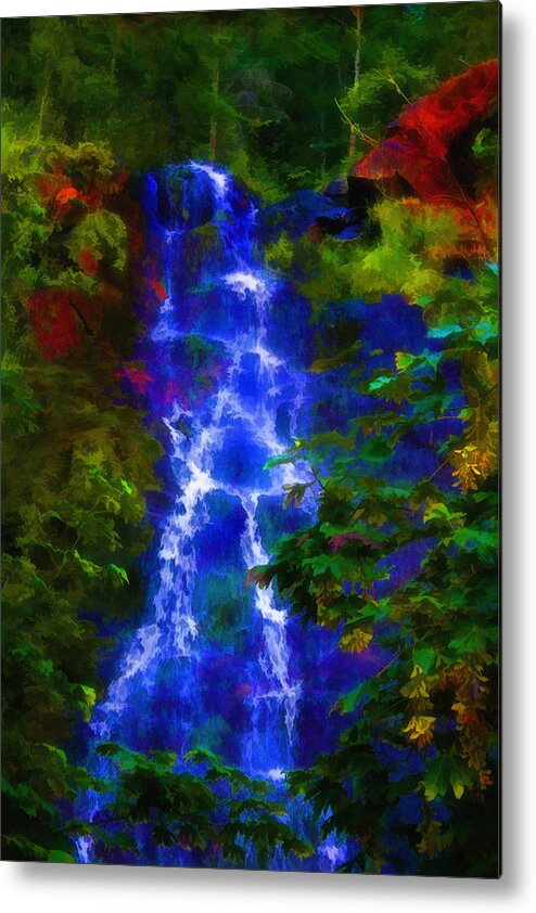 California Metal Print featuring the painting Bridal Veil Falls by Michael Cleere