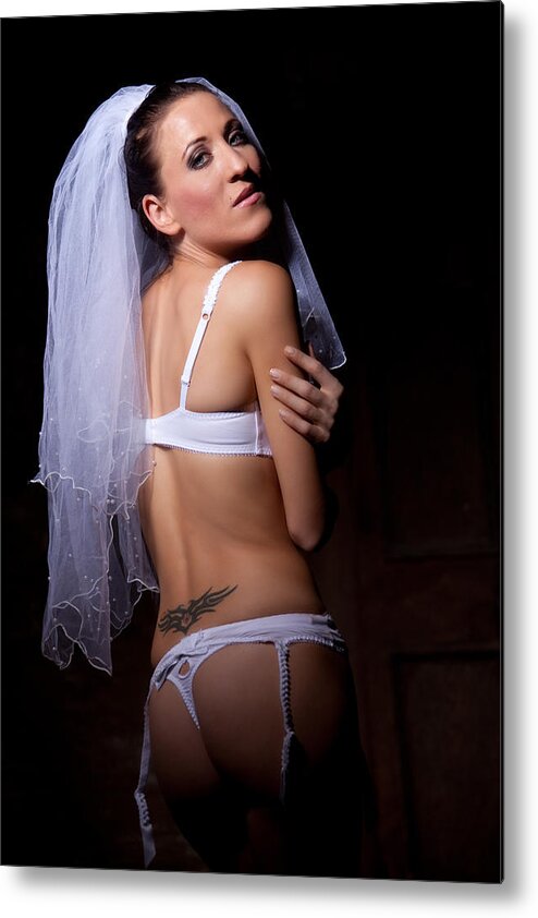 White Metal Print featuring the photograph Bride by Ralf Kaiser
