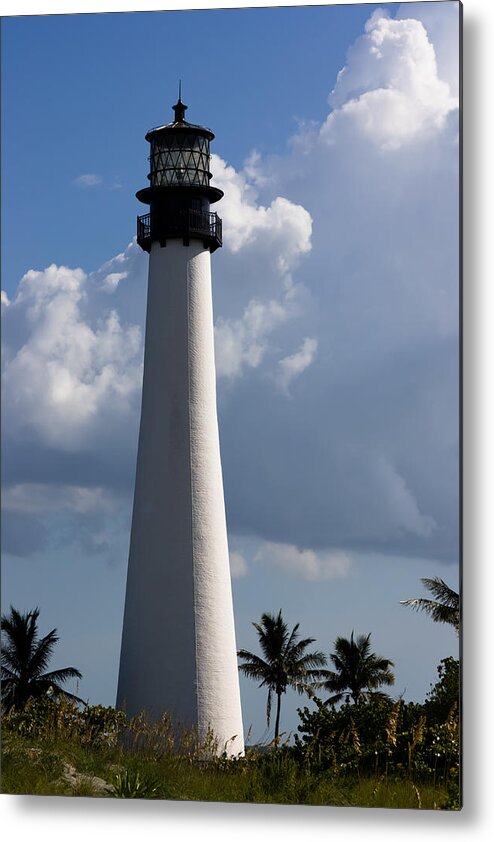 Bill Baggs Cape Florida State Park Metal Print featuring the photograph Cape Florida Lighthouse by Ed Gleichman