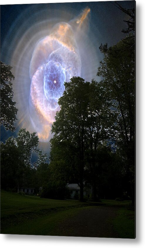 Cats Eye Metal Print featuring the photograph Cat's Eye Nebula from Earth by Sarah McKoy