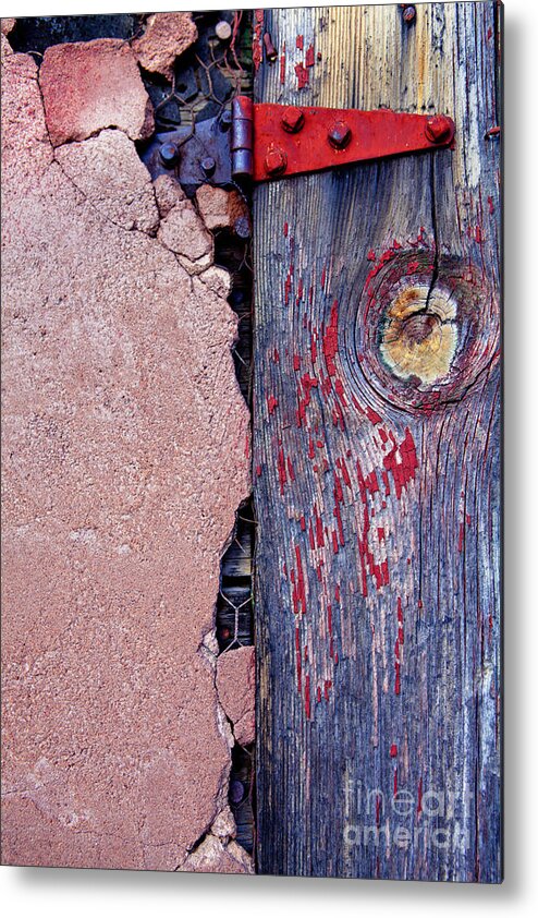 Decay Metal Print featuring the photograph Chicken Coop Close-up by Barbara Schultheis
