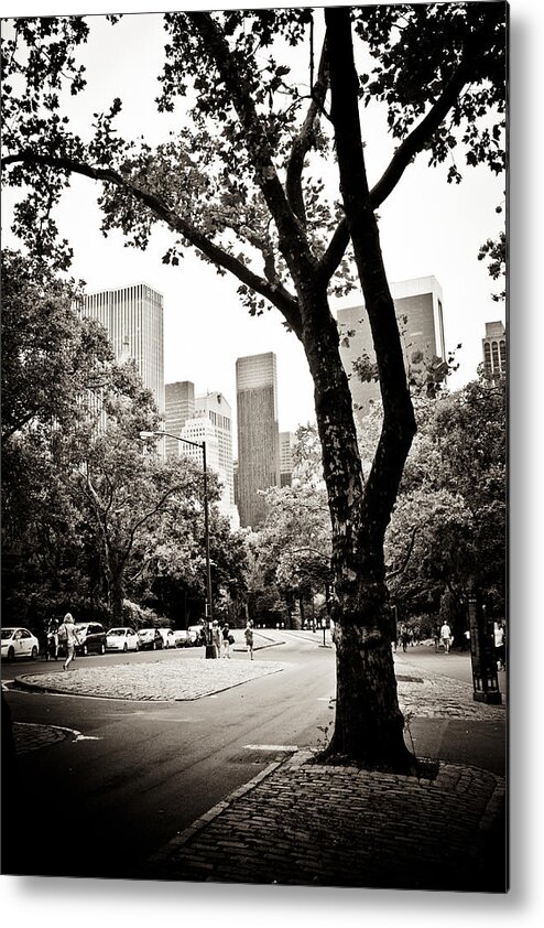 New York City Metal Print featuring the photograph City Contrast by Sara Frank