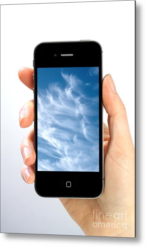 App Metal Print featuring the photograph Cloud Computing by Photo Researchers