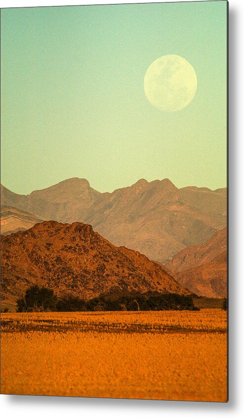 Africa Metal Print featuring the photograph Desert moonrise by Alistair Lyne