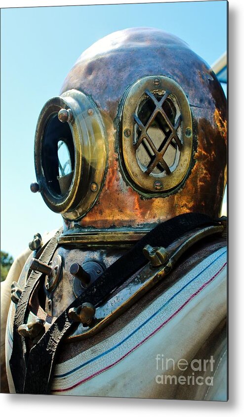 Dive Helmet Metal Print featuring the photograph Dive Helmet by Rene Triay FineArt Photos