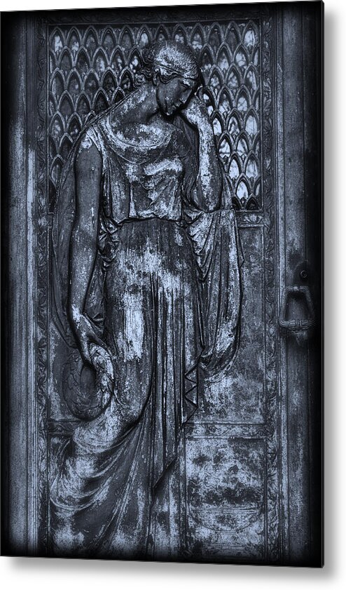 Crypt Metal Print featuring the photograph Door Of Sorrows 2 by Mark Fuller