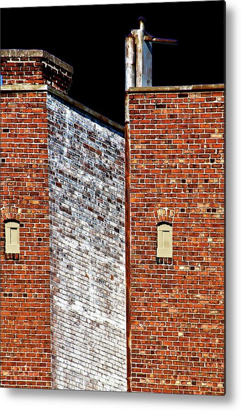 Buildings Metal Print featuring the photograph Double Towers by Burney Lieberman