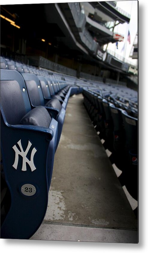 New York Yankees Metal Print featuring the photograph Empty Stadium 1 by Michael Albright