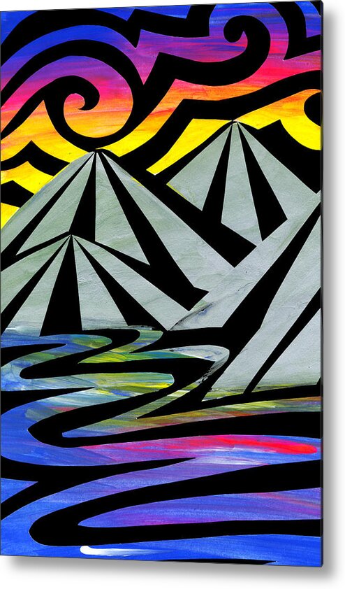 Kiwiana Metal Print featuring the painting Extreme Alps by Roseanne Jones