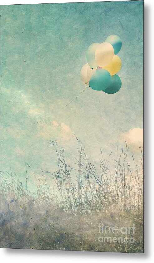 Balloon Metal Print featuring the photograph Floating by Stephanie Frey