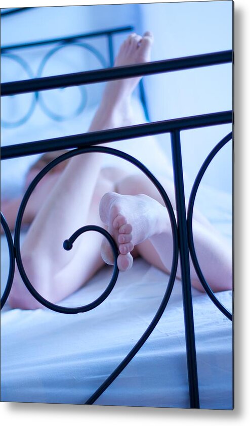 Nude Metal Print featuring the photograph Foot of the Bed by David Quinn