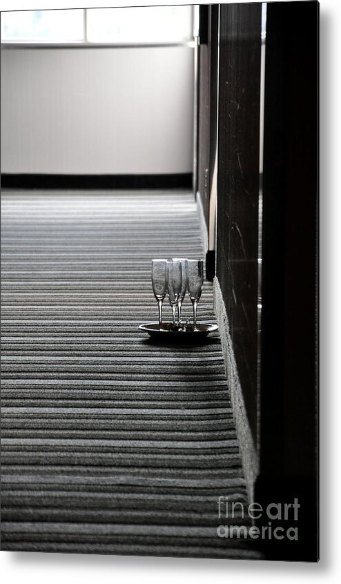 Glasses Metal Print featuring the photograph Four Glasses by Tatyana Searcy