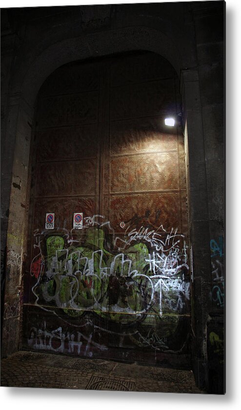 Graffiti Metal Print featuring the photograph Gates of Graffiti by La Dolce Vita