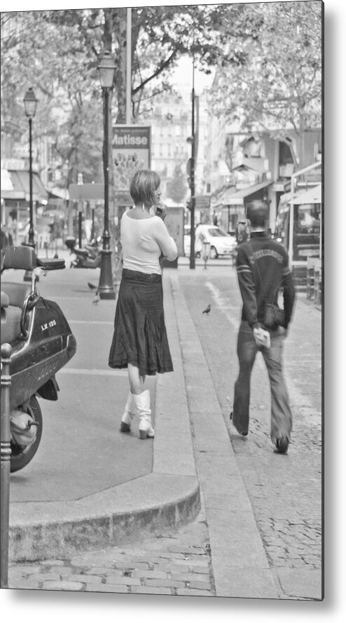 Paris Metal Print featuring the photograph Girl in Paris by Matthew Bamberg