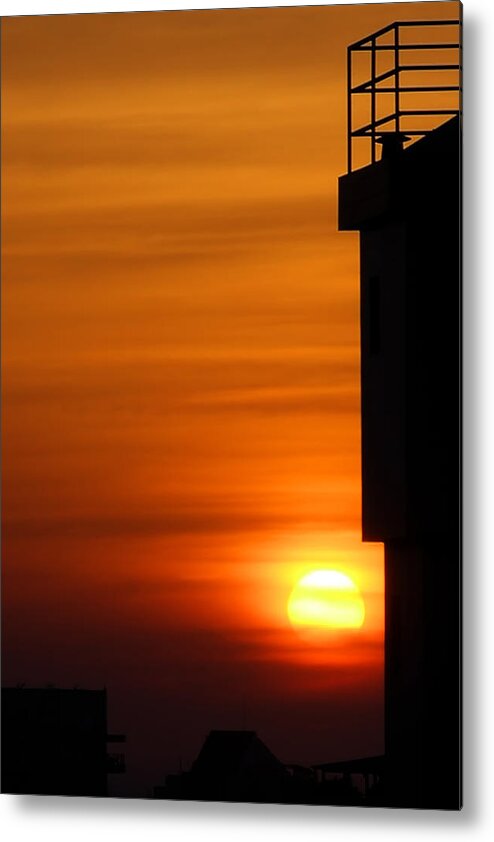 Sunset Metal Print featuring the photograph HDR Sunset by Meir Ezrachi