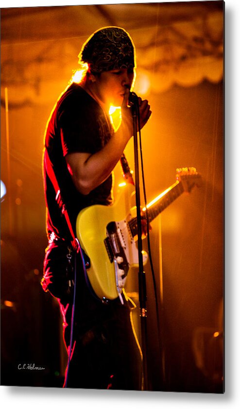 Band Metal Print featuring the photograph Into the Mic by Christopher Holmes