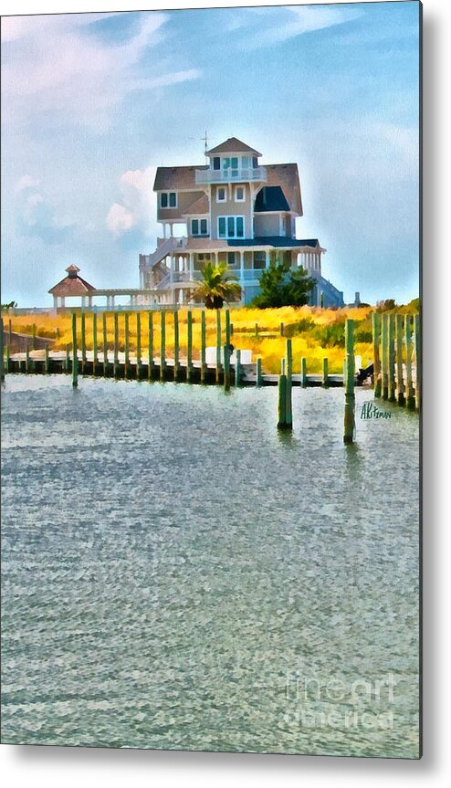 Art Metal Print featuring the painting Island House by Anne Kitzman