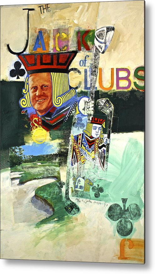 Acrylic Metal Print featuring the painting Jack of Clubs 50-52 by Cliff Spohn