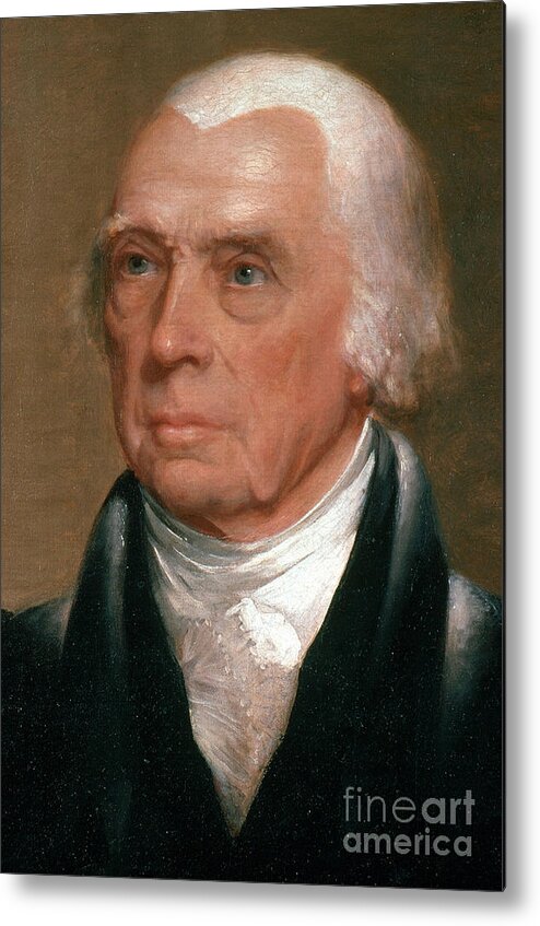 History Metal Print featuring the photograph James Madison, 4th American President by Photo Researchers