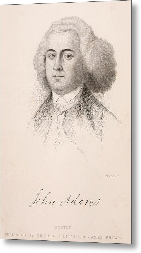 John Adams 1735-1826 . Print Metal Print by Everett - Everett On Demand