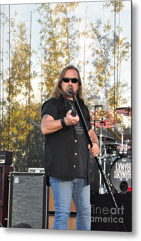 Johnny Metal Print featuring the photograph Johnny Van Zant - Lynyrd Skynyrd by John Black