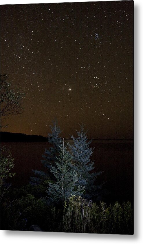 Night Metal Print featuring the photograph Jupiter Over Otter Point 2 by Brent L Ander