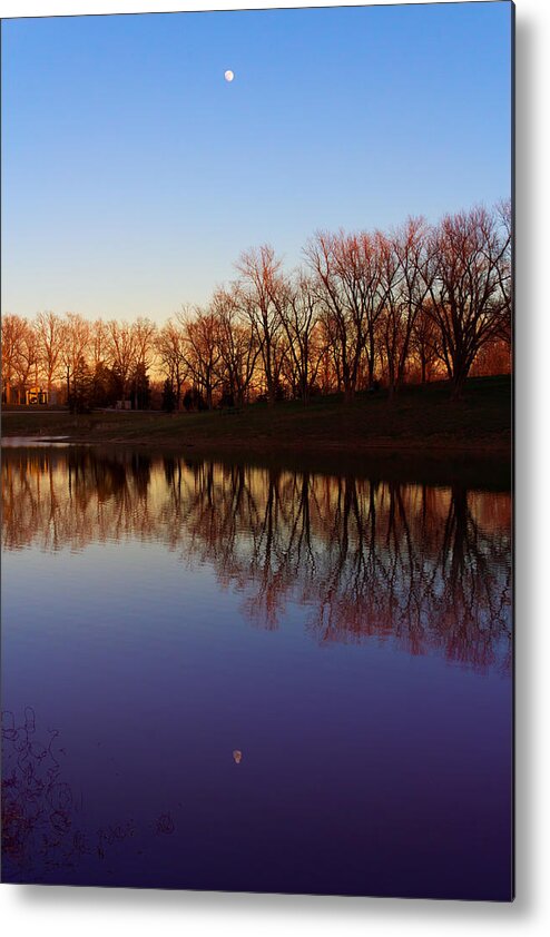 Trees Metal Print featuring the photograph Lakeside Reflections by Bill and Linda Tiepelman