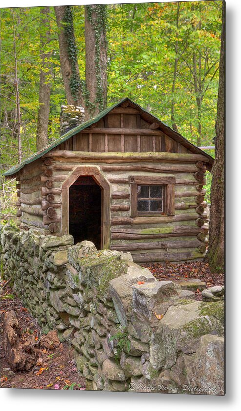 Log Cabin Metal Print featuring the photograph Little Cabin on Little River by Charles Warren