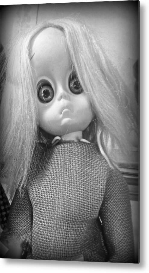 Doll Metal Print featuring the photograph Little Miss No Name by Lora Mercado