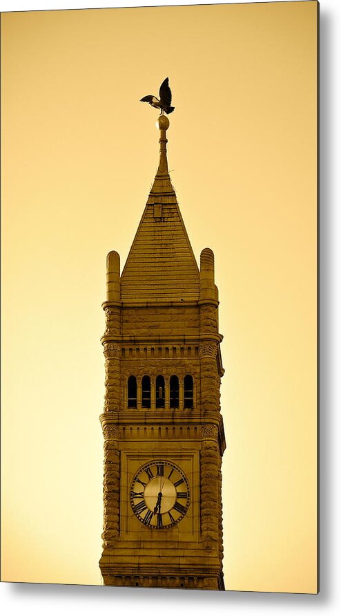 Lowell Clock Tower Metal Print featuring the photograph Lowell Clock Tower II by Mary McAvoy